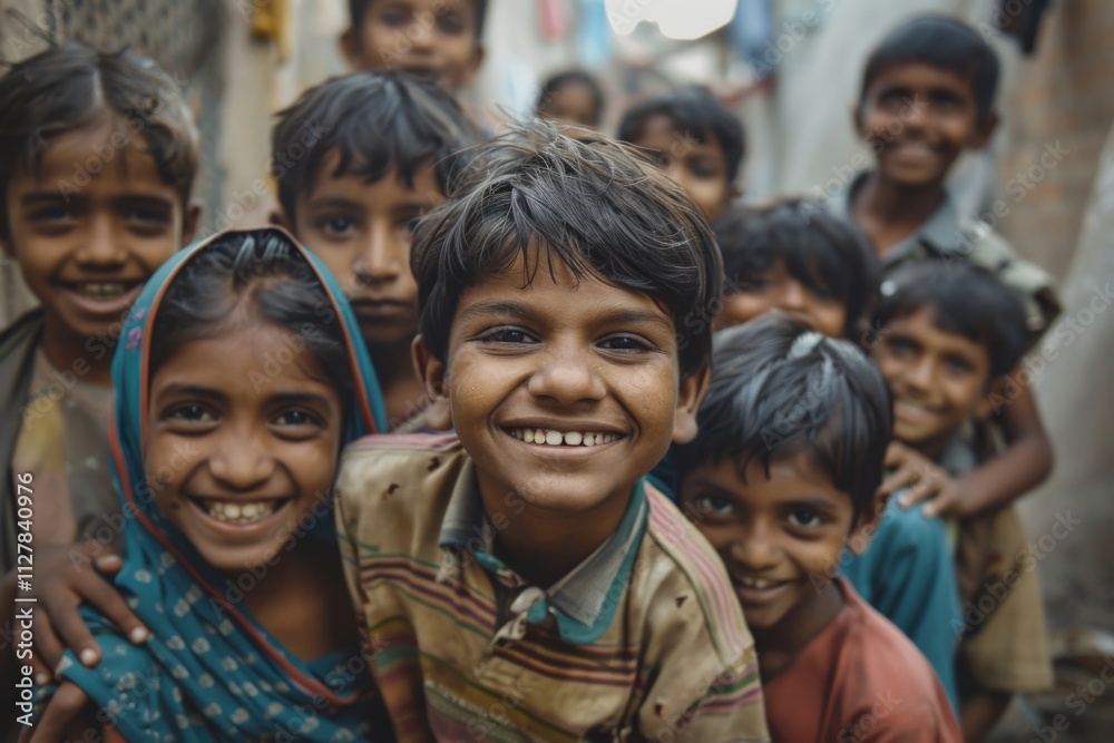 Portrait of unknowns Nepali kids at the Pashupatinath temple in the morning Portrait of unknowns Nepali kids at the Pashupatinath temple in the morning