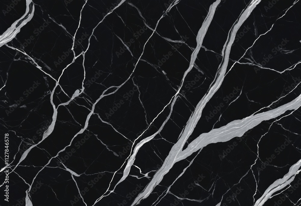 Black Marble with Subtle Silver Streaks Black Marble with Subtle Silver Streaks