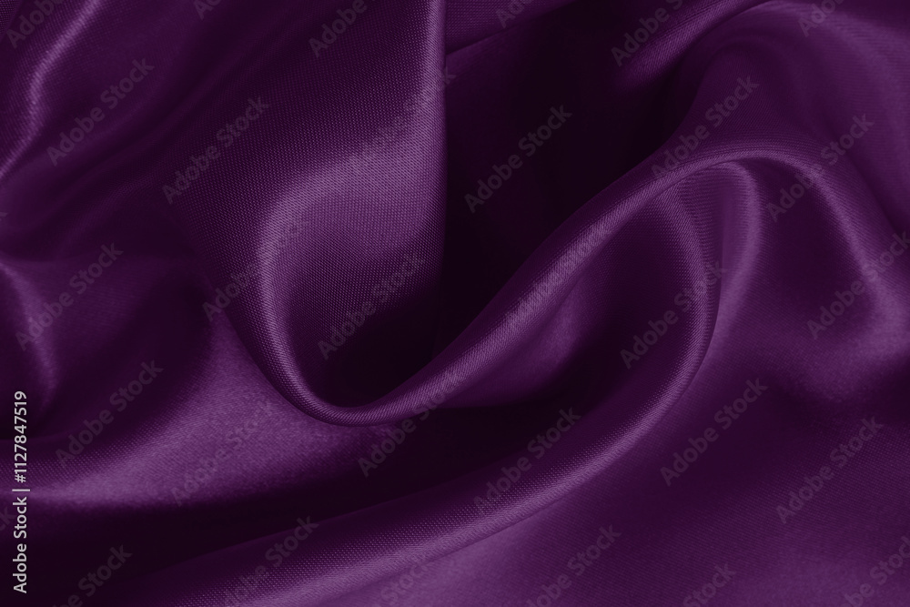 Obraz premium Purple fabric cloth texture for background and design art work, beautiful crumpled pattern of silk or linen.