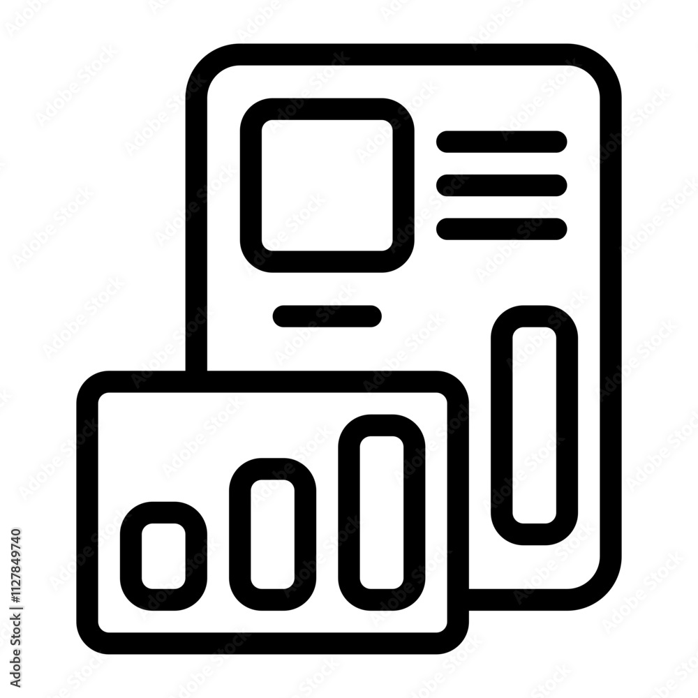 Data Report line icon