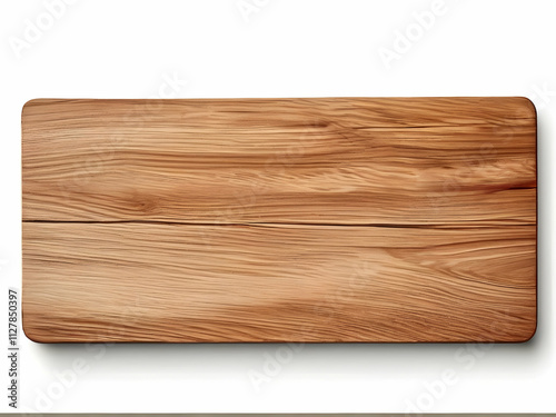 wooden board isolated on white background