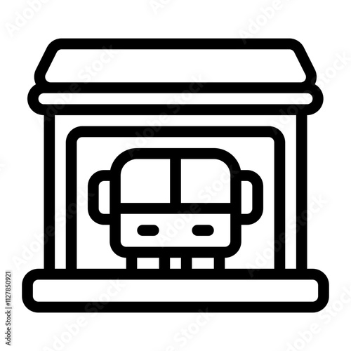 Car Garage line icon