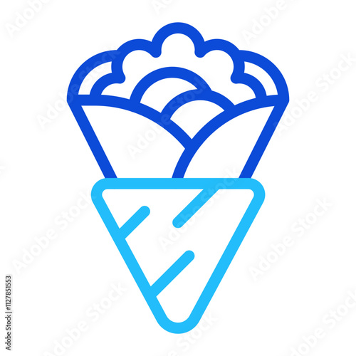 Crepe Food duoline icon