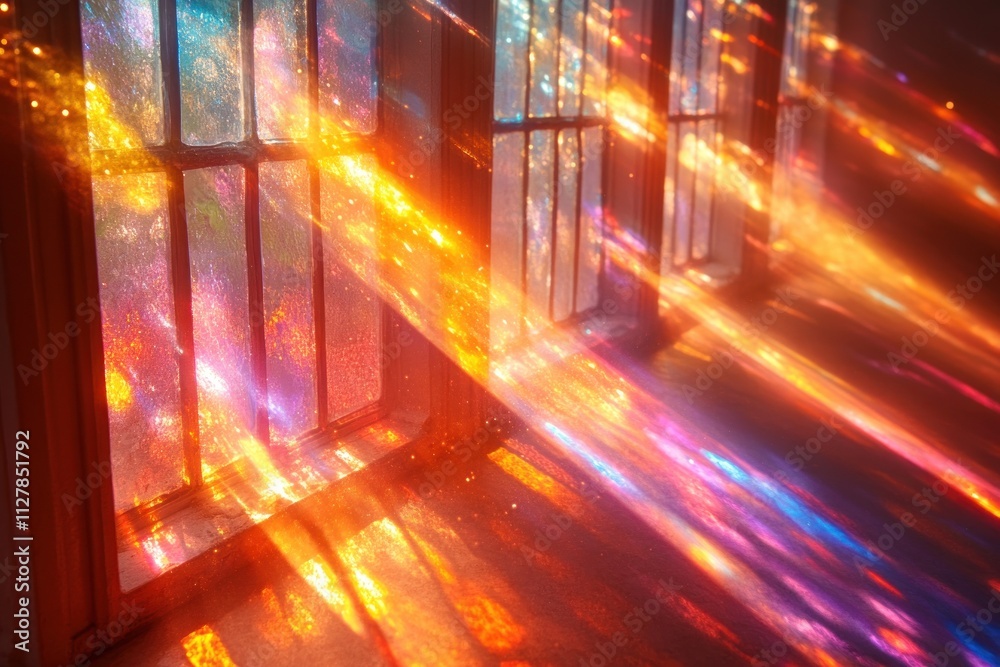 Sunlight Refraction and Reflection Flare Background in Abstract Expressionism Sunlight Refraction and Reflection Flare Background in Abstract Expressionism