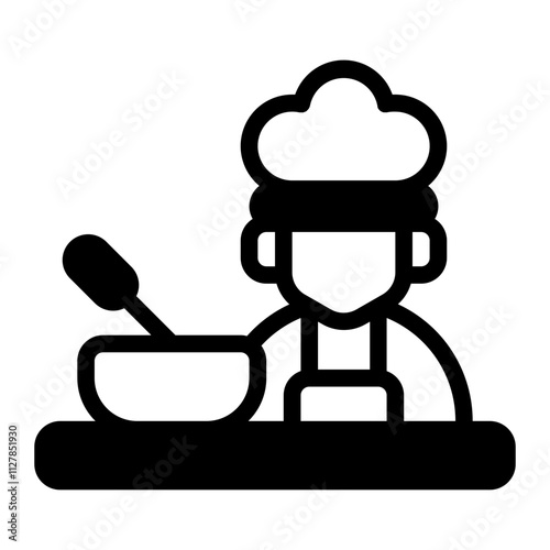 Cooking glyph icon