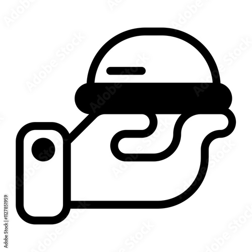 Food Tray glyph icon