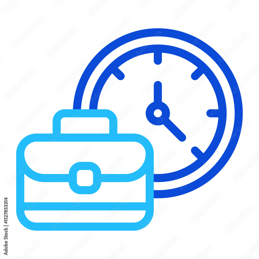 Time Business duoline icon Time Business duoline icon
