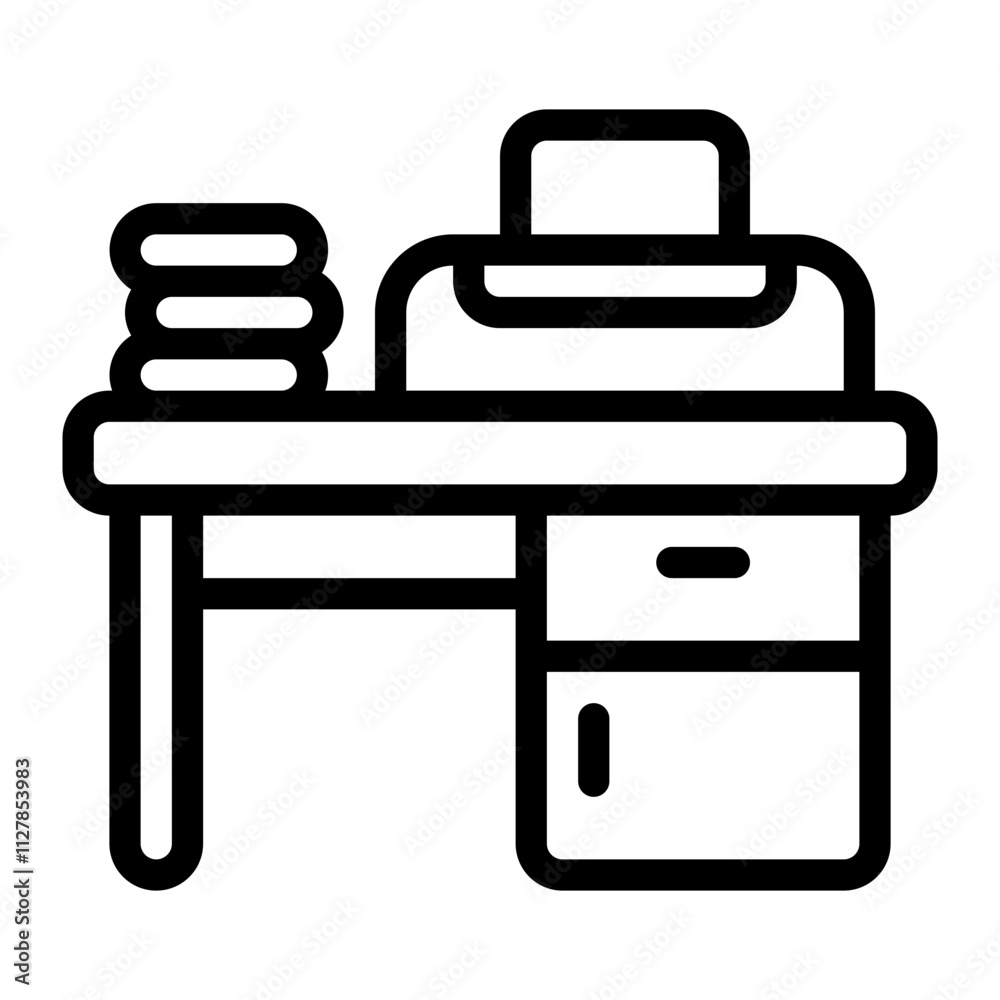 Office Desk line icon