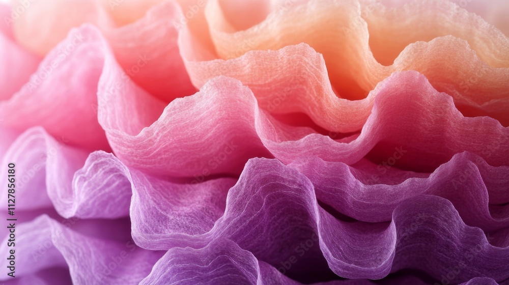 Pastel Fabric Layers Create Abstract Wave Pattern Pastel Fabric Layers Create Abstract Wave Pattern