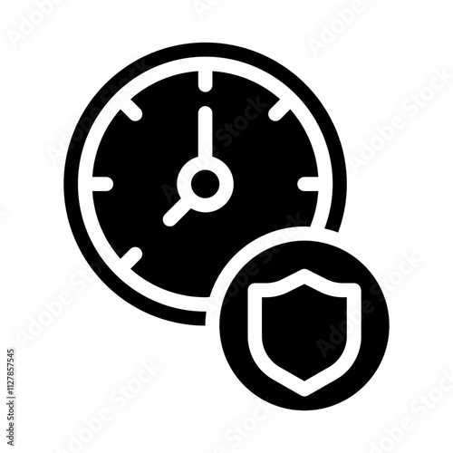 Time Security solid icon