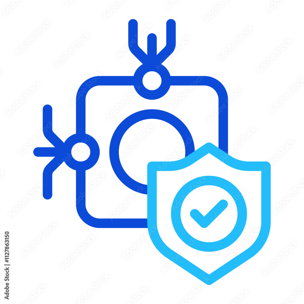 Obraz premium Technology duoline icon