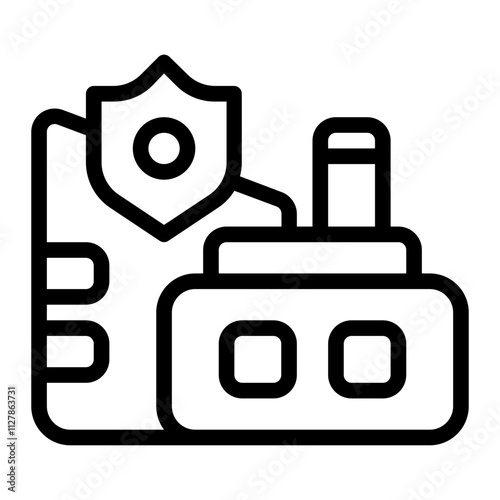 Factory line icon