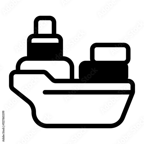 Barge glyph icon