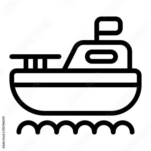 Boat line icon