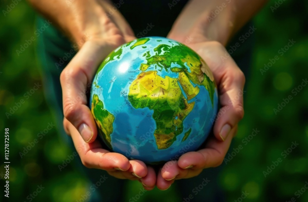 Globe in hands. Green Planet Earth Day or Environment Day concept. Paris Agreement concept. Ecology concept. Globe in hands. Green Planet Earth Day or Environment Day concept. Paris Agreement concept. Ecology concept.