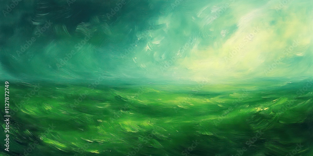 Abstract Green Landscape Background with Texture Impressionism Swirling Hues Vintage Elegant Holiday Design Abstract Green Landscape Background with Texture Impressionism Swirling Hues Vintage Elegant Holiday Design