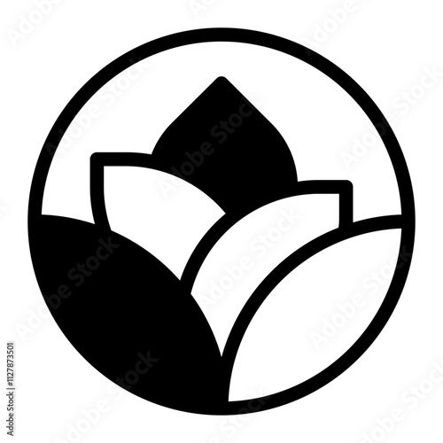 Flower glyph icon