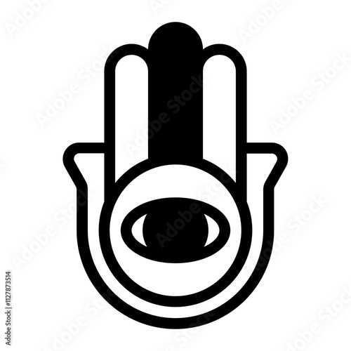 Hamsa glyph icon