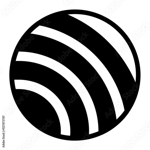 Yoga Ball glyph icon