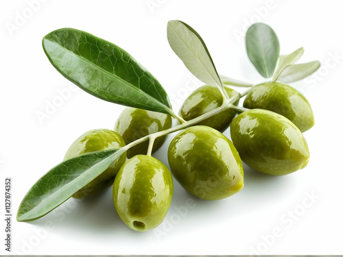 Wallpaper Mural green olives on a white background Torontodigital.ca