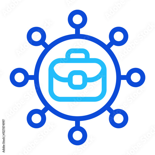 Briefcase duoline icon