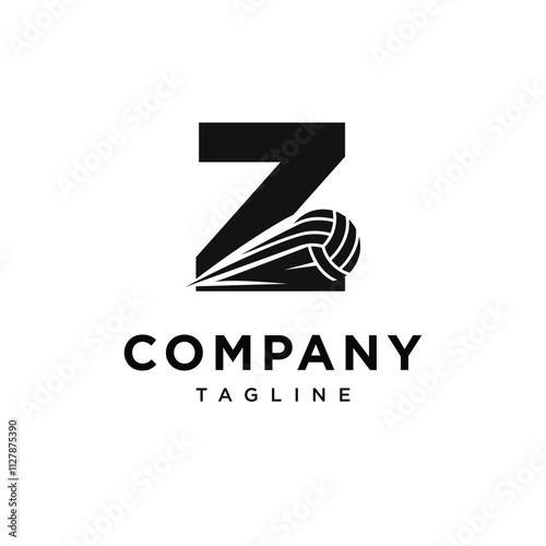 Letter Z VolleyBall Logo Icon Vector
