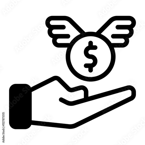 Financial Freedom glyph icon