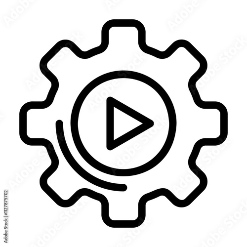 streaming settings Line Icon