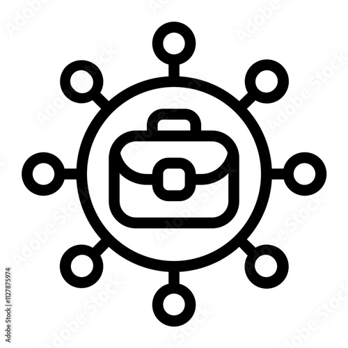 Briefcase line icon