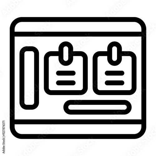 Notice Board line icon