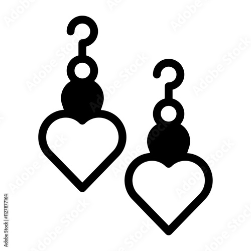 Earrings glyph icon