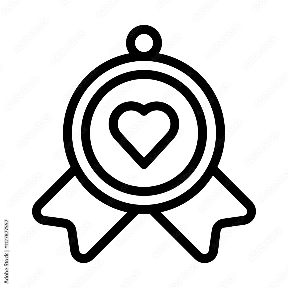 Obraz premium Badge line icon