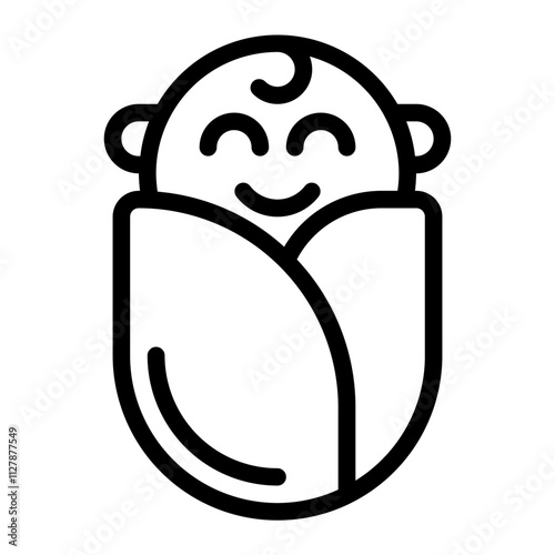 Baby line icon