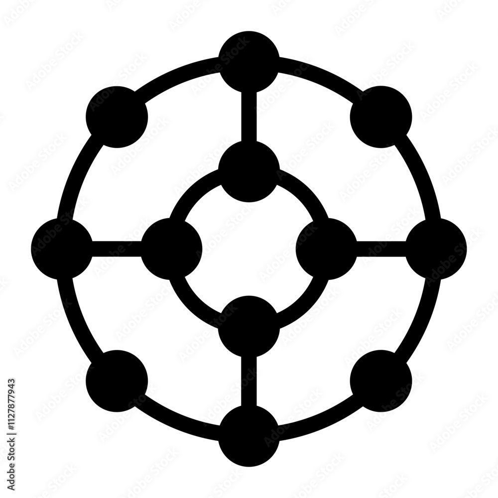 Fullerene solid icon