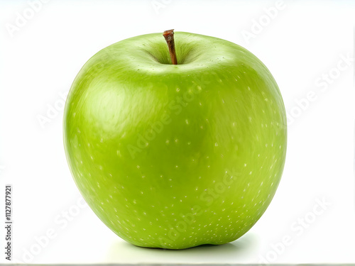 green apple isolated on white photo