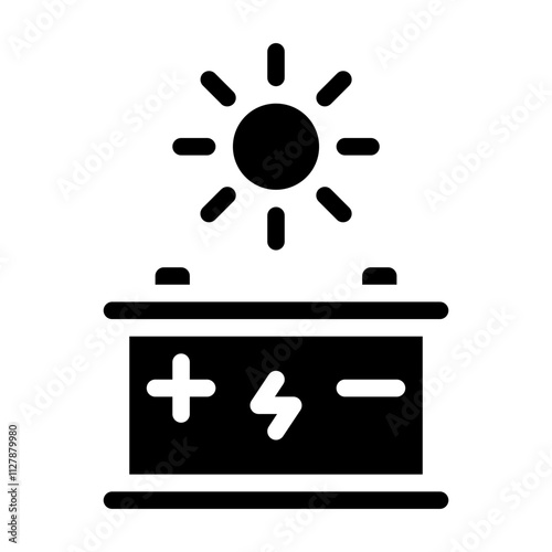 Battery solid icon