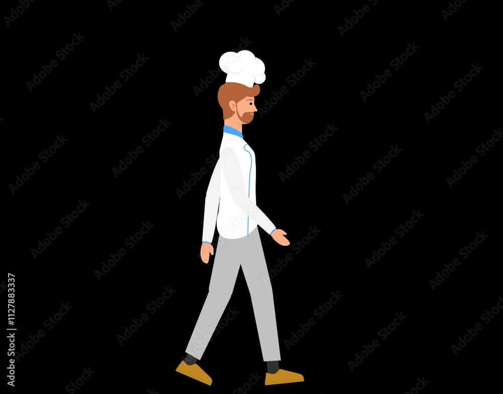 Cartoon Character Animation Male Chef Cartoon Character Animation Male Chef