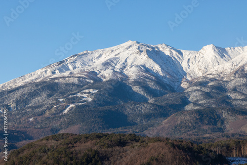 mountains in the snow