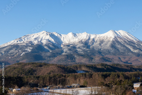 snow covered mountains