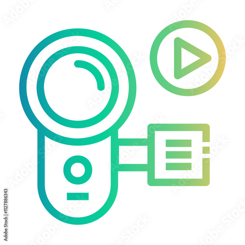 handy camera Line Gradient Icon