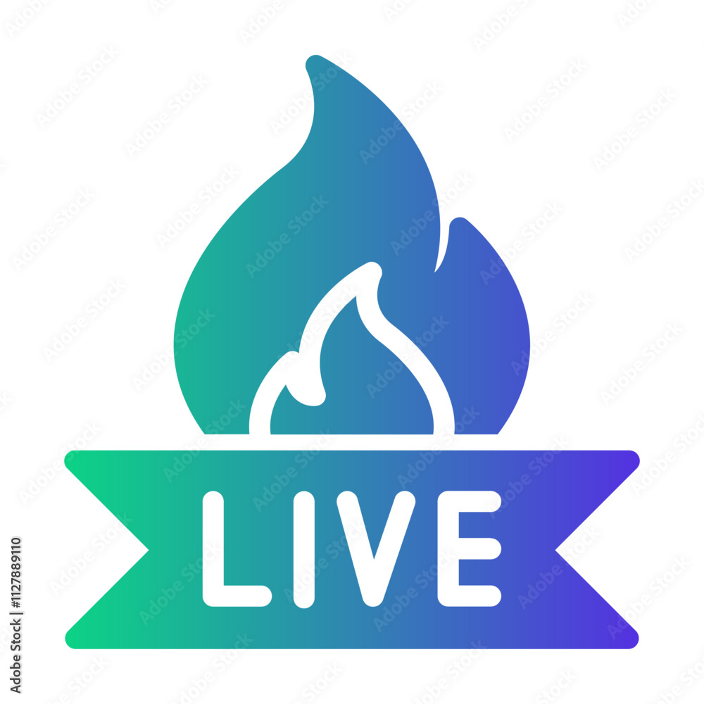 live streaming Gradient icon live streaming Gradient icon
