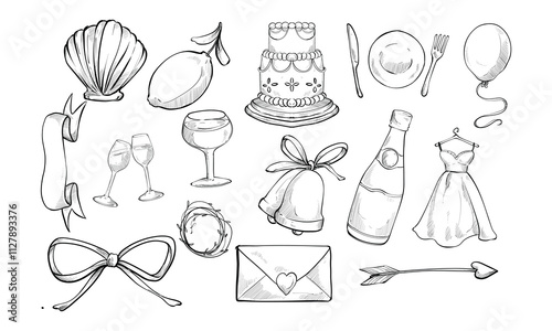wedding handdrawn collection