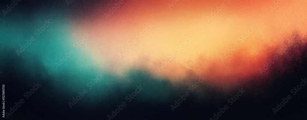 Abstract Gradient Background in Teal and Orange with Smooth Textured Brush Strokes for Dreamy Atmosphere Abstract Gradient Background in Teal and Orange with Smooth Textured Brush Strokes for Dreamy Atmosphere