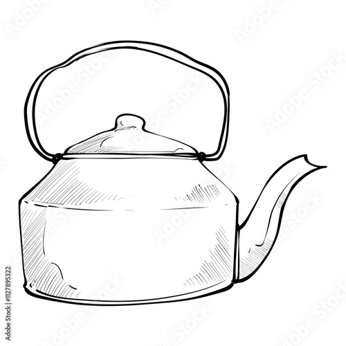 water kettle handdrawn illustration