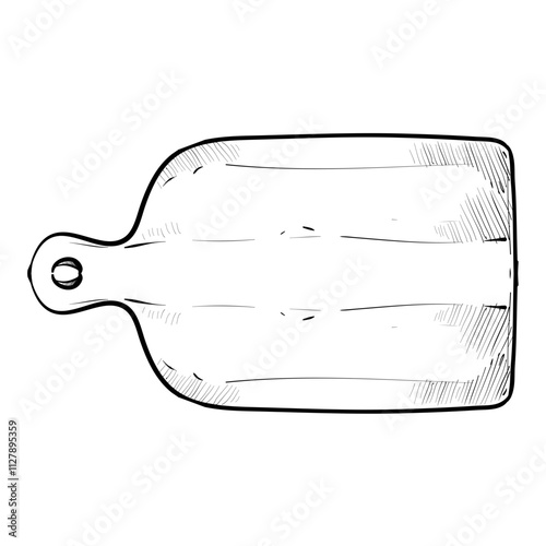 cutting board handdrawn illustration