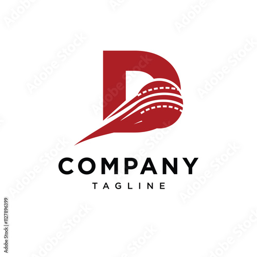 Letter D Cricket Logo Icon Vector