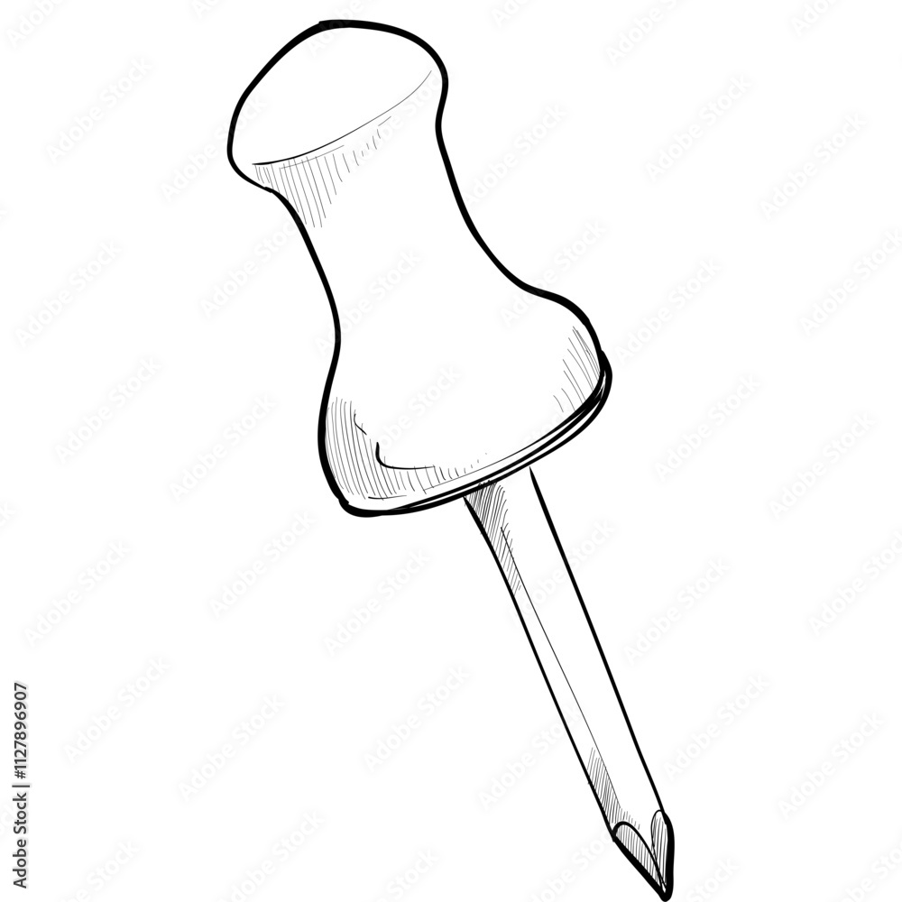 pushpin handdrawn illustration pushpin handdrawn illustration