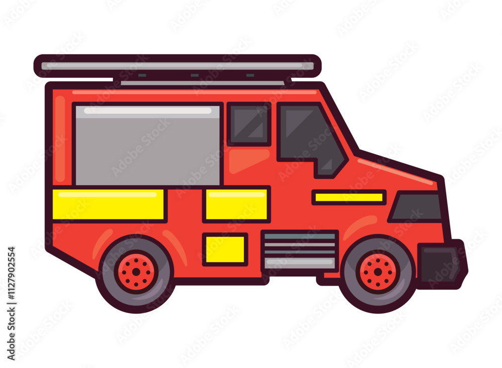 Obraz premium firefighter truck rescue