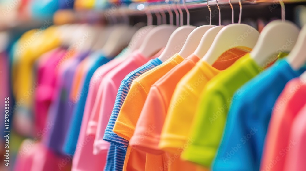 Clothes on stand in a clothing store. Clothes on stand in a clothing store.