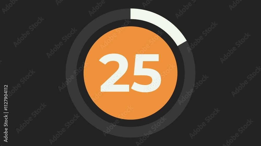 Countdown timer with circle indicator for 30 seconds